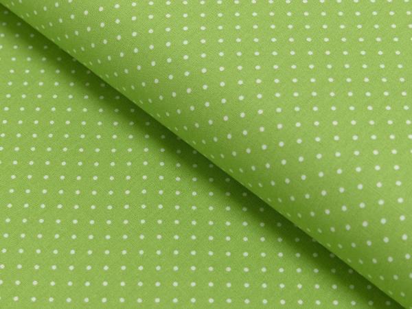 Baumwoll Druck Tupfen Lemon/ Weiß 2mm